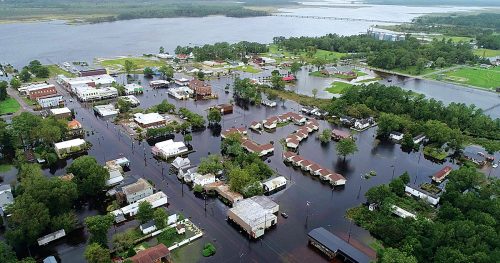 Devastation after hurricanes on the southeast coast