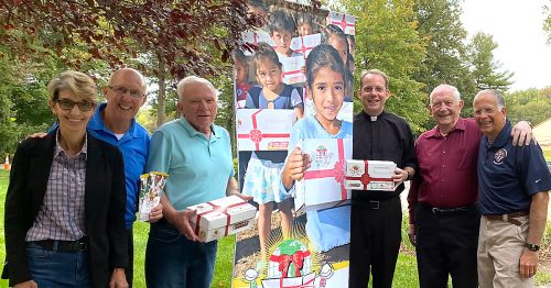 Knights of Columbus family and friends packed and collected Box of Joy gifts for children in seven countries.