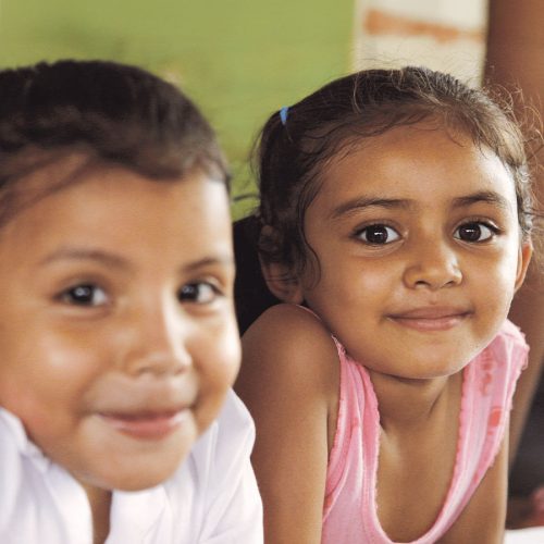 Two smiling little girls