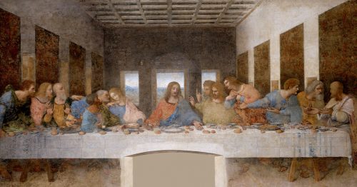 “The Last Supper” by Leonardo da Vinci, c. 1495-1498.